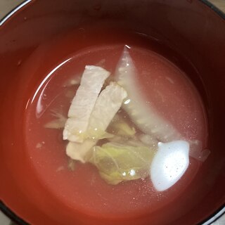 白菜とベーコンのスープ^_^